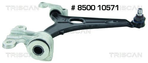 TRISCAN 8500 10571: Bras de suspension avec rotule de suspension, avec support en caoutchouc