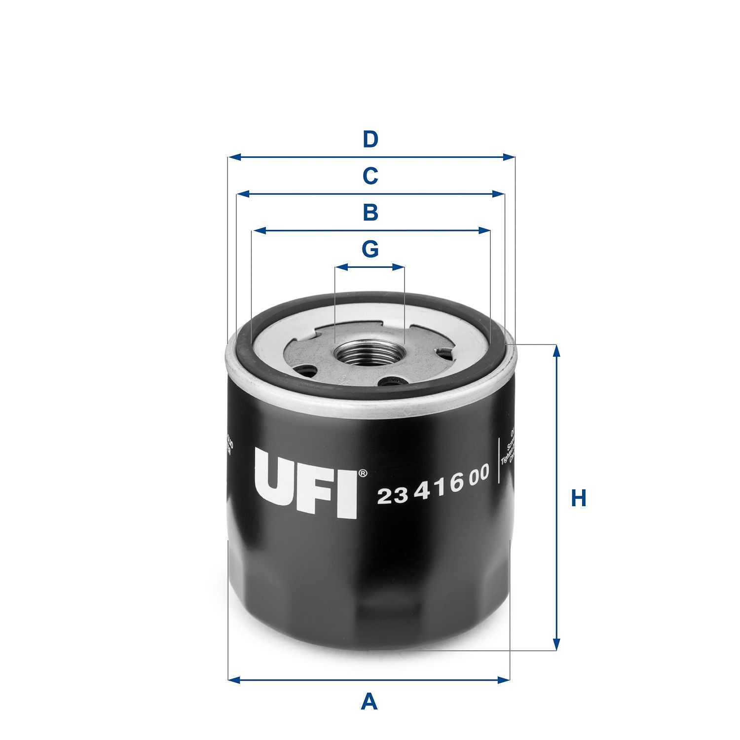 UFI 23.122.00 Ölfilter mit einem Rücklaufsperrventil