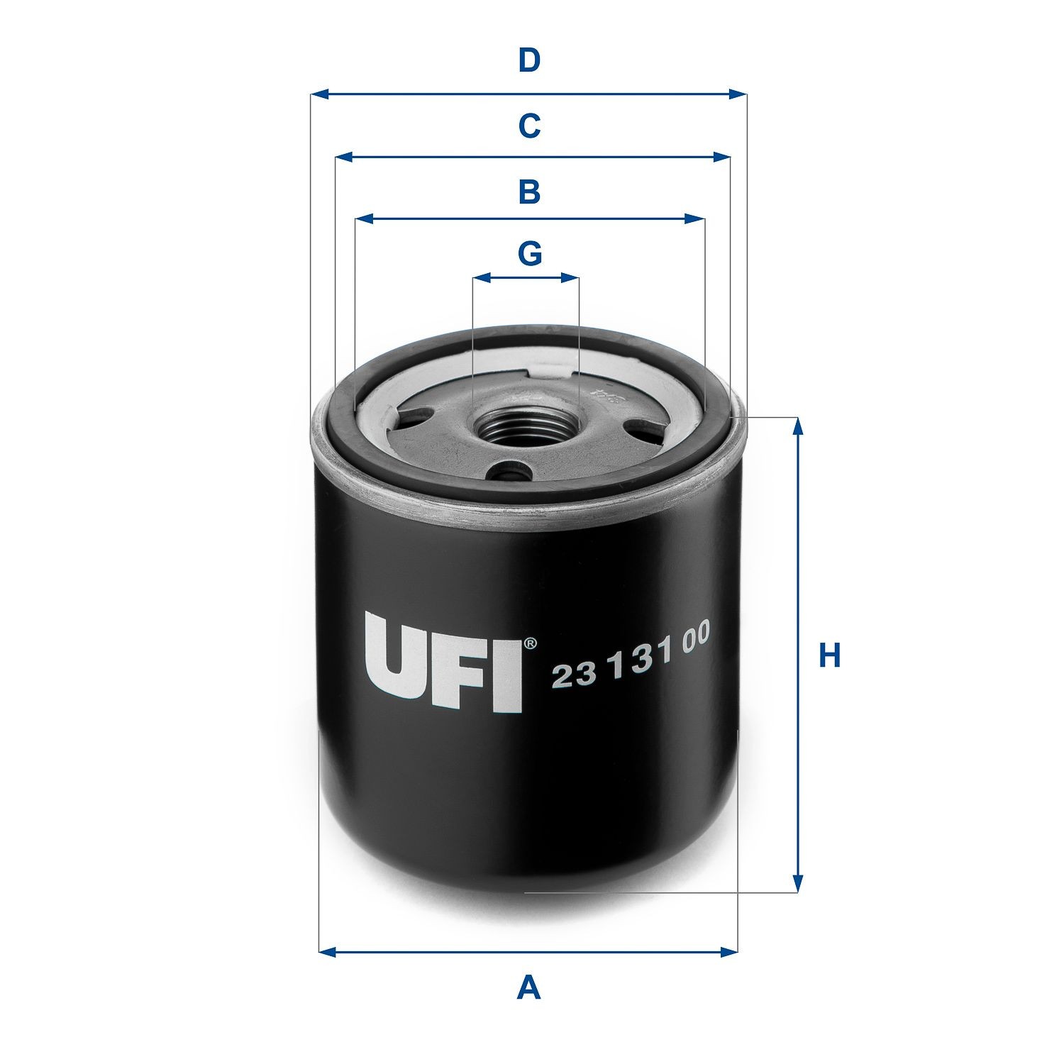 UFI 23.131.00: Filtro olio con una valvola blocco arretramento