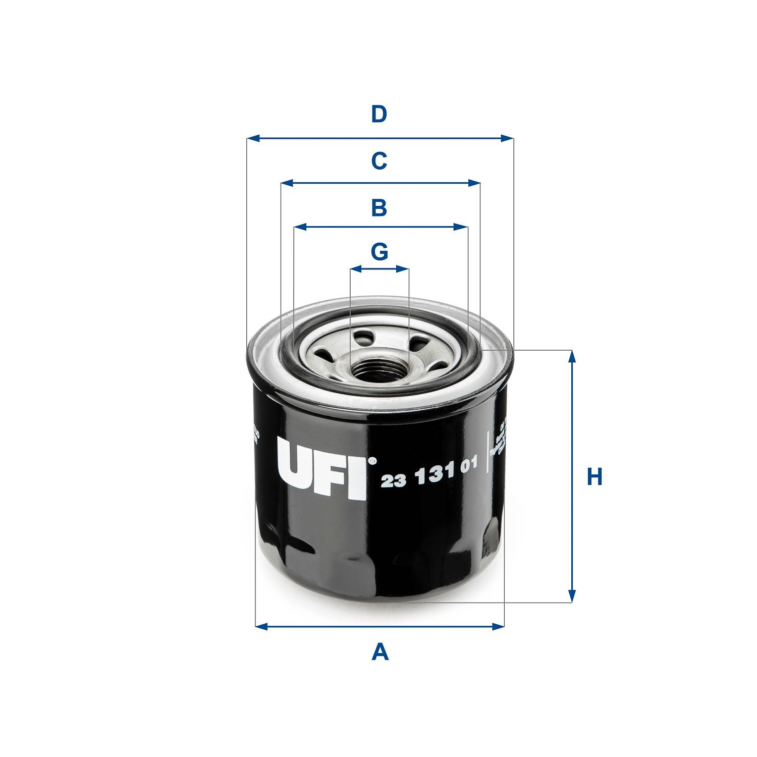 UFI 23.131.01 Ölfilter mit einem Rücklaufsperrventil