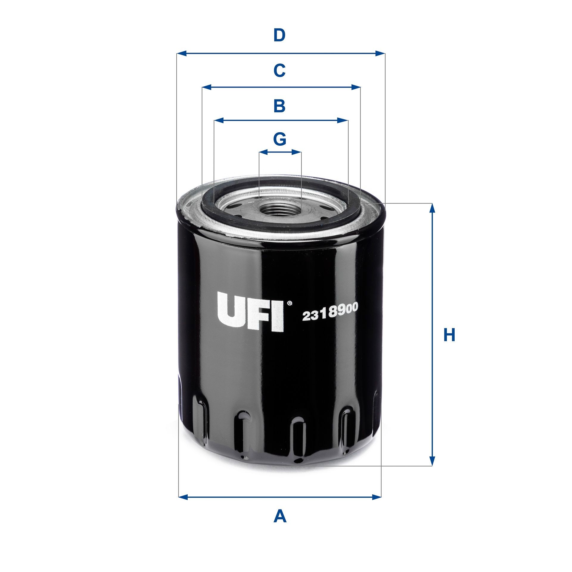 UFI 23.189.00 Ölfilter mit einem Rücklaufsperrventil