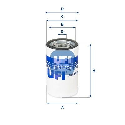 UFI 23.252.00 Ölfilter mit einem Rücklaufsperrventil