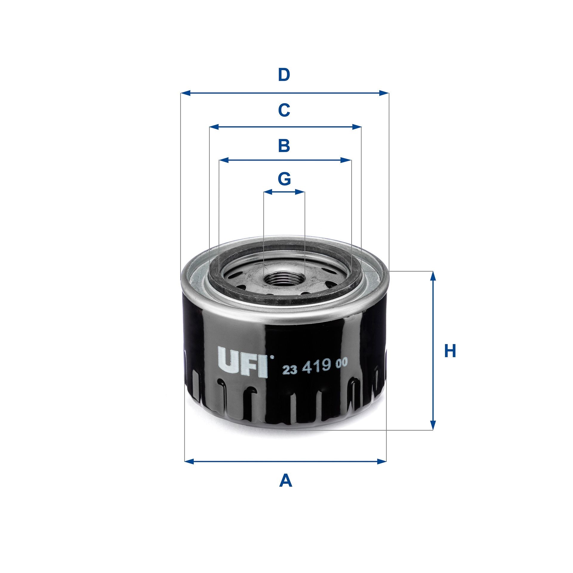 UFI 23.419.00: Filtru ulei cu ventil blocare retur