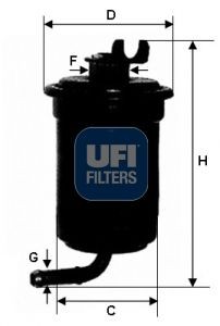 UFI 26.648.00: Degvielas filtrs