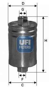 UFI 31.589.00: Degvielas filtrs
