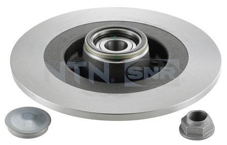 SNR KF155.112U: Disco de freno Ø: 290mm, macizo, Ø: 290mm, con apoyo de caucho, con rodamiento