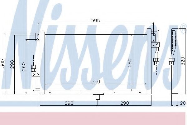 NISSENS 94819: Kondensor, klimatanläggning 540 x 280 x 20 mm