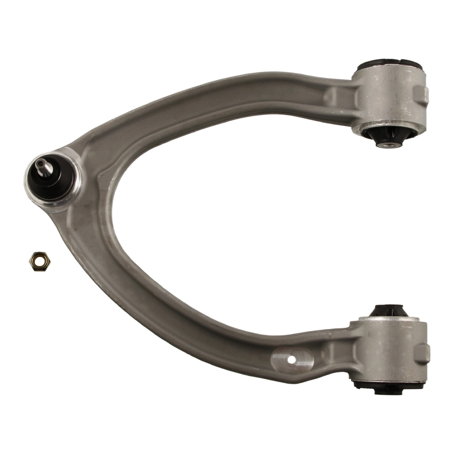 FEBI BILSTEIN 39840: Bras de suspension Essieu avant gauche, supérieur, Aluminium, avec paliers en caoutchouc, avec écrou de blocage