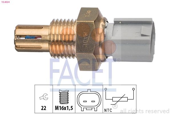 FACET 10.4024: Senzor, temperatura aer admisie Made in Italy - OE Equivalent