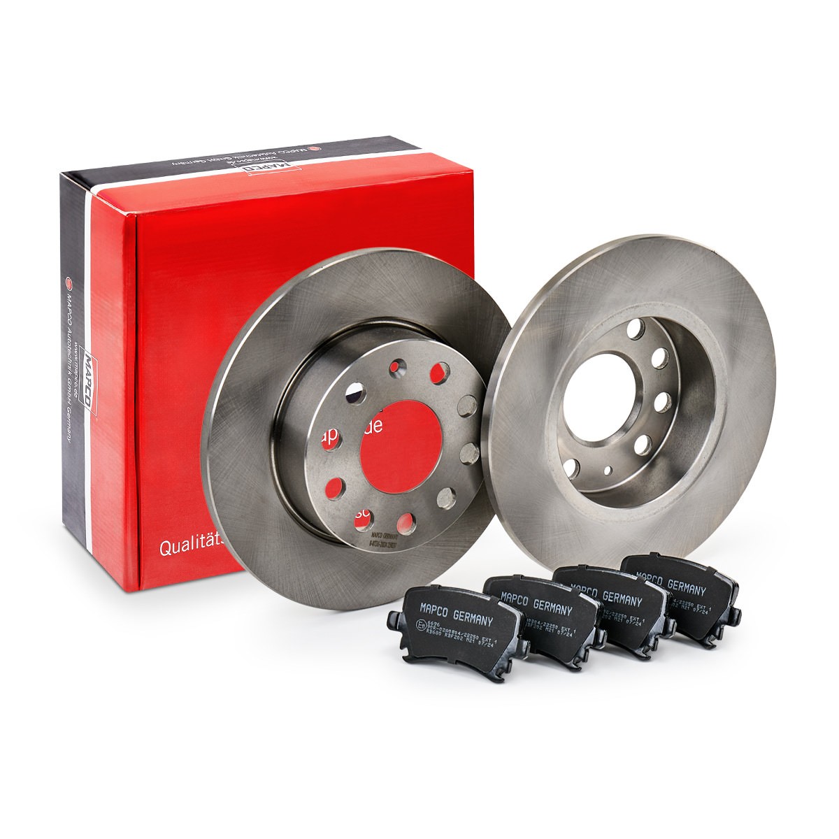 MAPCO 47837: Disques et plaquettes de freins Essieu arrière, Ø: 256mm, plein