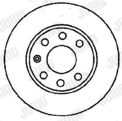 JURID 561142J: Brzdový kotouč R: 236mm, plný, R: 236mm, olejováno, se šrouby