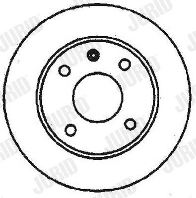 JURID 561178J: Disc de frână Ř: 239mm, ventilat, Ř: 239mm, uns, cu suruburi