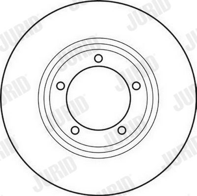 JURID 561621J: Δισκόπλακα Ø: 238mm, πλήρες, Ø: 238mm, λαδωμένο, Με βίδες