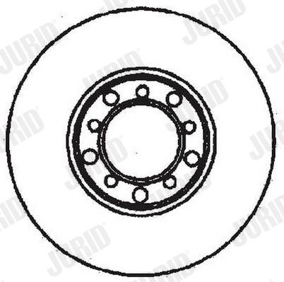 JURID 561102J: Piduriketas Ø: 278mm, täis, Ø: 278mm, õlitatud, ilma kruvideta