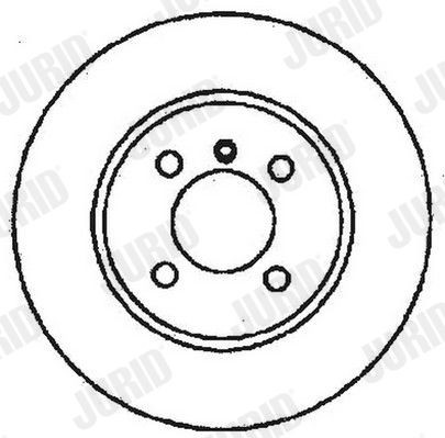 JURID 561308J: Piduriketas Ø: 281mm, täis, Ø: 281mm, õlitatud, koos kruvidega