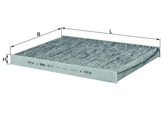 KNECHT LAK 31: Interieurfilter Carbon filter
