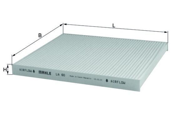 KNECHT LA 60: Filtru, aer habitaclu Filtru de particule