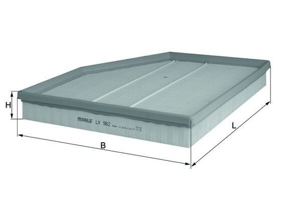 KNECHT LX 982: Gaisa filtrs
