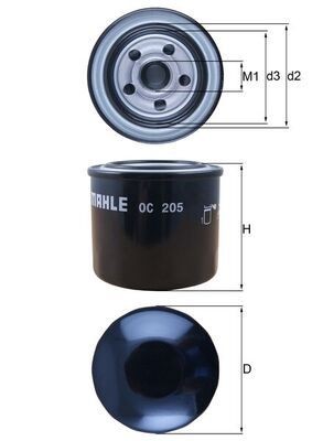 KNECHT OC 205 Ölfilter mit einem Rücklaufsperrventil