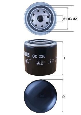 KNECHT OC 236 Ölfilter mit einem Rücklaufsperrventil