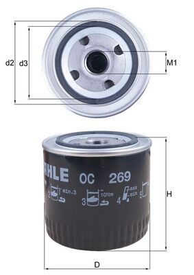KNECHT OC 269: Filtro olio
