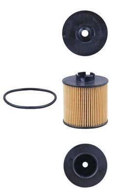 KNECHT OX 341D: Filtre à huile avec joint d'étanchéite