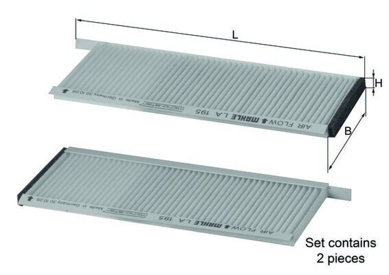 KNECHT LA 195/S: Filtrs, Salona telpas gaiss Daļiņu filtrs