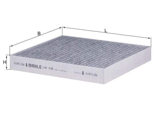 KNECHT LAK 436: Filtrs, Salona telpas gaiss Aktivētās ogles filtrs