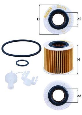 KNECHT OX 416D2: Eļļas filtrs