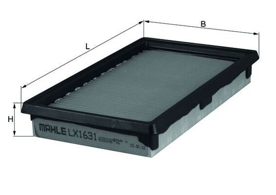 KNECHT LX 1631: Gaisa filtrs