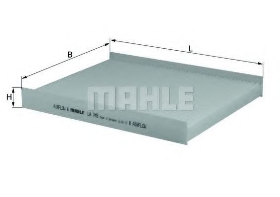 KNECHT LA 745: Filtrs, Salona telpas gaiss Daļiņu filtrs