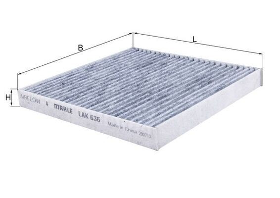 KNECHT LAK 636: Filtrs, Salona telpas gaiss Aktivētās ogles filtrs