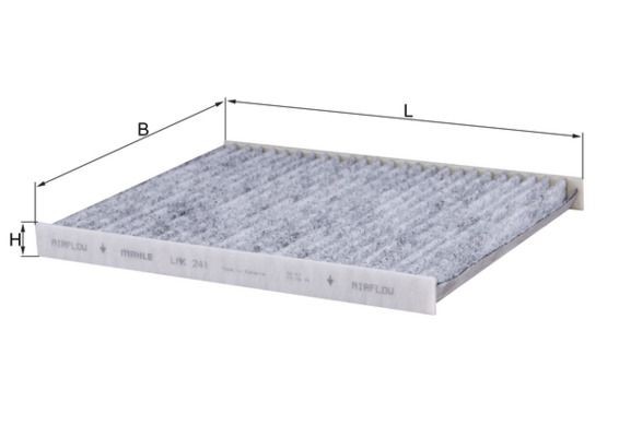 KNECHT LAK 241: Filtru, aer habitaclu Filtru carbon activ