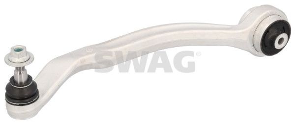 SWAG 30 93 1277: Bras de suspension Essieu avant gauche, inférieur, arrière, Aluminium, avec écrou de blocage, avec roulement, avec rotule de suspension