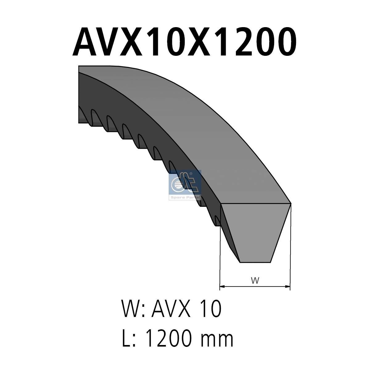 DT Spare Parts 2.21066: Cinghia trapezoidale 1200mm