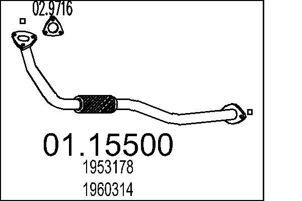 MTS 01.15500: Rura wydechowa