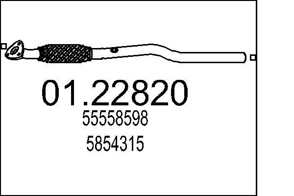 MTS 01.22820: Abgasrohr