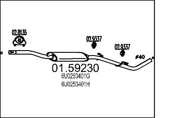 MTS 01.59230: Kesksummuti 1510mm