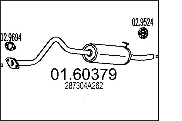 MTS 01.60379: Marmitta 1730mm