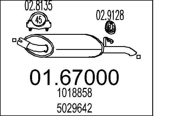 MTS 01.67000: Lõppsummuti 760mm