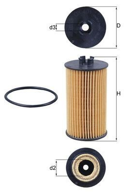 KNECHT OX 401D: Alyvos filtras su sandarikliu