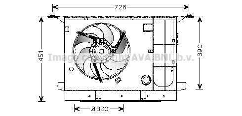 PRASCO CN7537: Kylfläkt 320mm