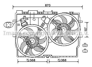 PRASCO FT7585: Ventilátor chladenia motora 368mm
