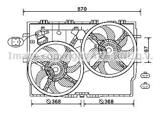 PRASCO FT7587: Radiaatori ventilaator 368mm