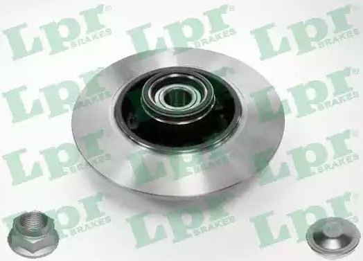 LPR R1055PCA: Piduriketas LPR HUB BRAKE DISC LINE Ø: 260mm, täis, Ø: 260mm, koos lisadega, koos ABS-andurirõngaga, koos rattalaagri komplektiga