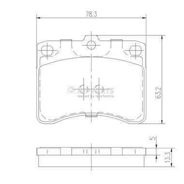 NIPPARTS J3606005: Piduriklotsid Esisild