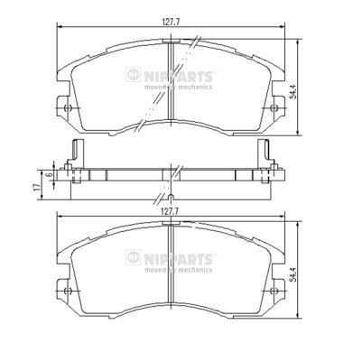 NIPPARTS J3607005: Piduriklotsid Esisild