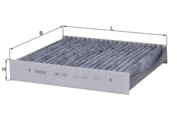 MAHLE ORIGINAL LAK 155: Filtrs, Salona telpas gaiss Aktivētās ogles filtrs