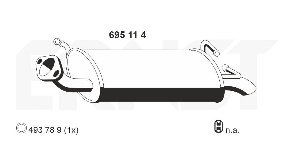 ERNST 695114: Lõppsummuti 760mm