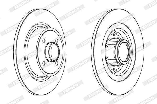 FERODO DDF1103-1: Bremseskive Ø: 288mm, ventileret, med skruer